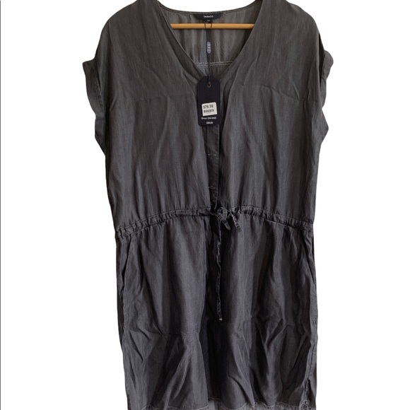 DKR & co Dresses & Skirts - NWT DKR & Co grey lyocell drawstring dress